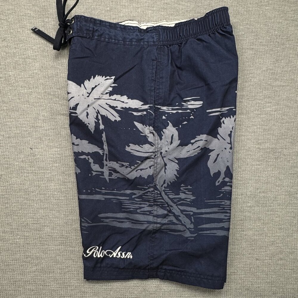 US Polo Assn Mens Dark Blue Hawaiian Board Shorts Swimwear Fully Lined Size L - Picture 3 of 12
